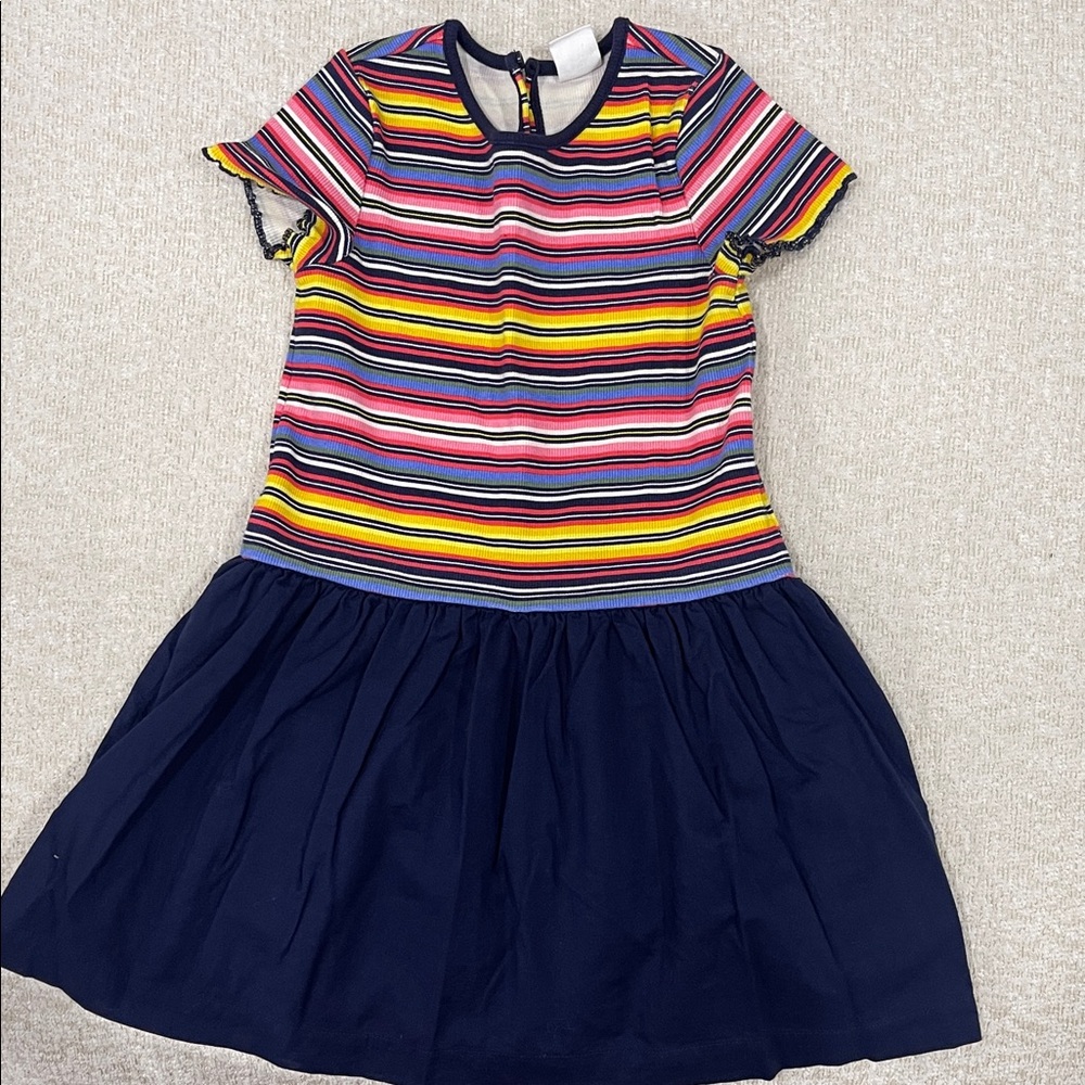 GAP Colorful Striped Dress with Navy Skirt